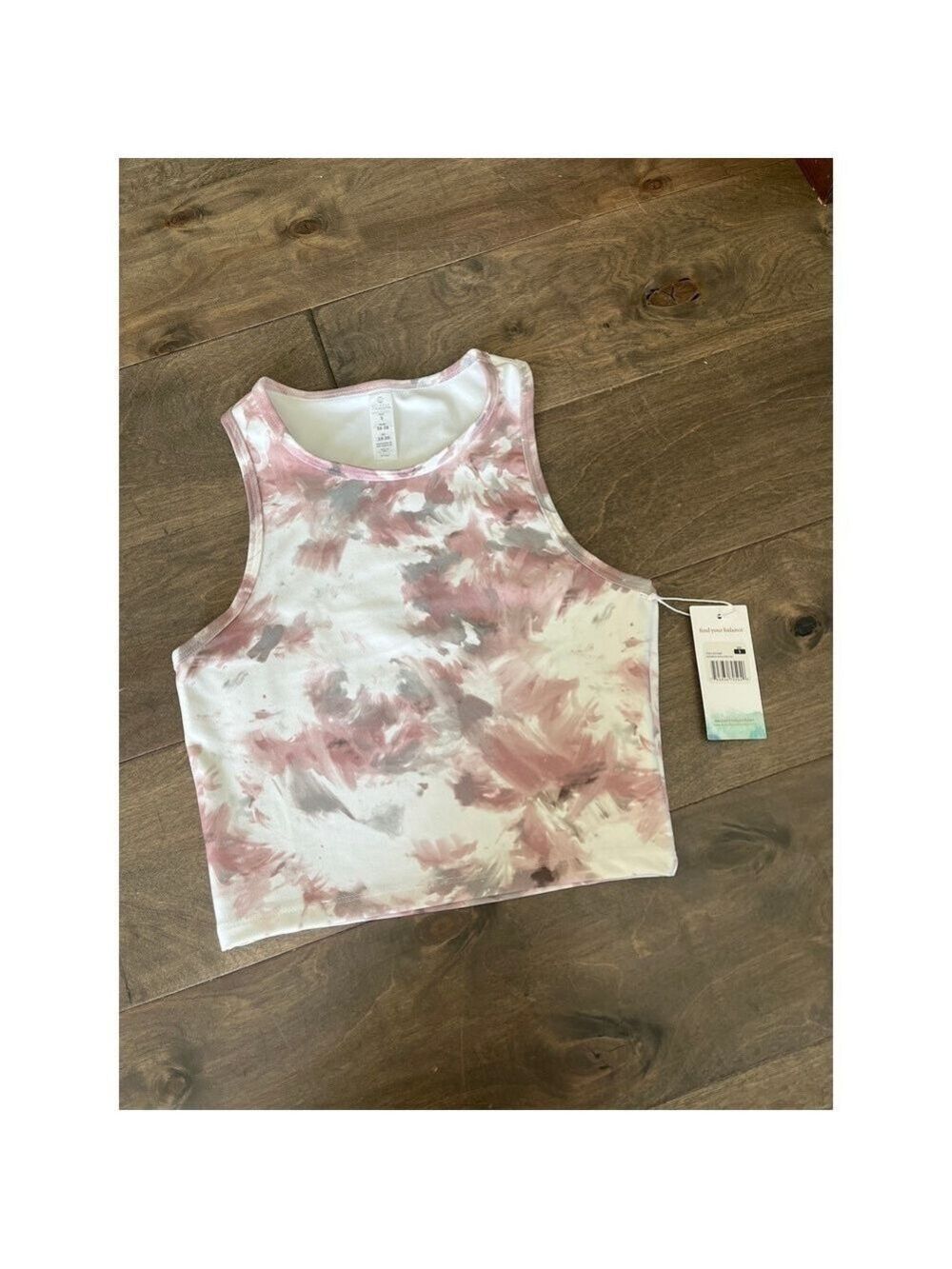 Balance Collection Crop Tank Woodrose Acrylic Mix Size Small - Picture 3 of 5